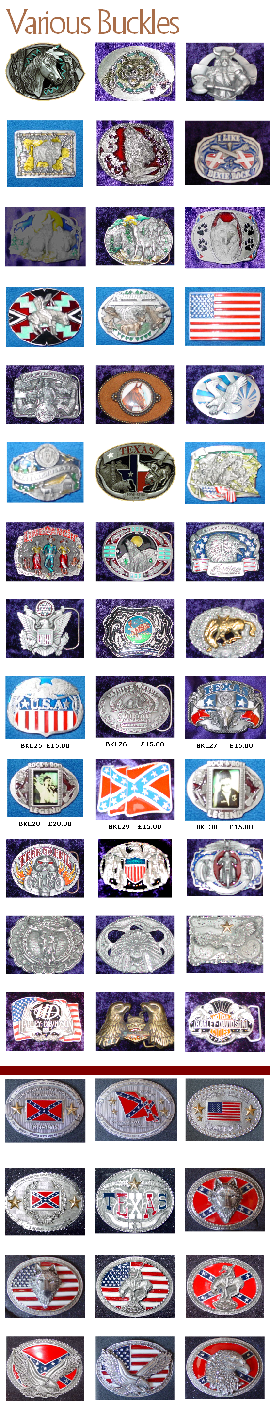 Various Buckles 
         